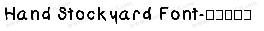 Hand Stockyard Font字体转换